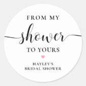 Sticker Rond Savon De Ma Douche À La Vôtre Leyton (Devant)