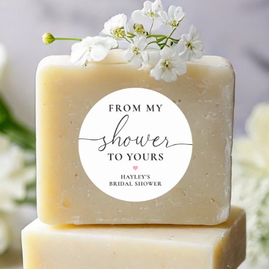 Sticker Rond Savon De Ma Douche À La Vôtre Quinn