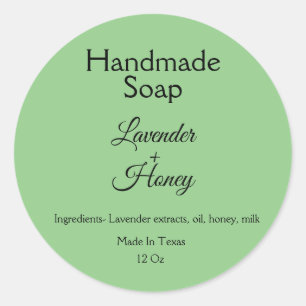 Sticker Rond savon lavande minimal simple logo petite entrepris