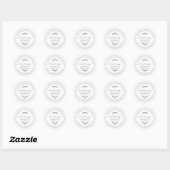 Sticker Rond Savon Lavande Rustique fait main Noir Blanc (Feuille)
