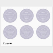 Sticker Rond Savon Rustique Lavande Fabriqué À La Main Violet (Feuille)