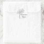 Sticker Rond Savourez nos arbres (Sac)