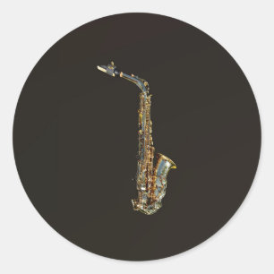 Sticker Rond Saxophone