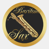 STICKER ROND SAXOPHONE BARITONE (Devant)