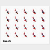 Sticker Rond Saxophone de peinture (Feuille)