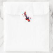 Sticker Rond Saxophone de peinture (Sac)