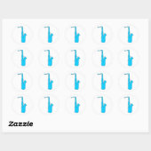 Sticker Rond saxophone oddRex (Feuille)