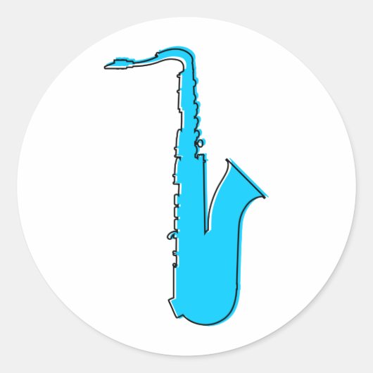 Sticker Rond saxophone oddRex (Devant)