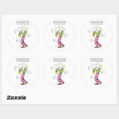 Sticker Rond Saxophone Player Music Citations de bande dessinée (Feuille)