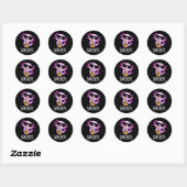Sticker Rond Saxophone Saxophone Funny Puns Dark BG (Feuille)