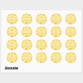 Sticker Rond "Say Cheese" Personnalisable Cute Holey Fromage Su (Feuille)