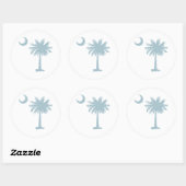 Sticker Rond SC Palmetto & Croissant (CB) (Feuille)