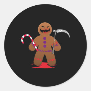 Sticker Rond Scandale Homme De Pain D'Épice Pour Halloween