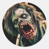 Sticker Rond Scander Zombie (Devant)