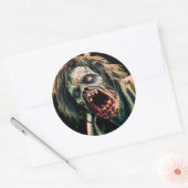 Sticker Rond Scander Zombie (Enveloppe)