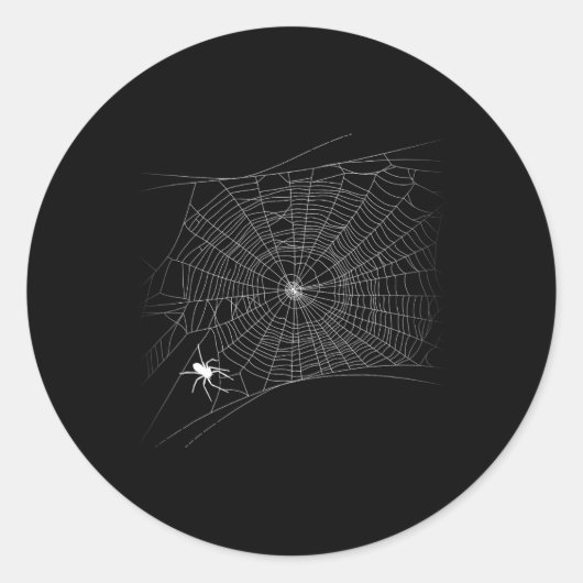 Sticker Rond Scanner Web - Black Widow Halloween (Devant)