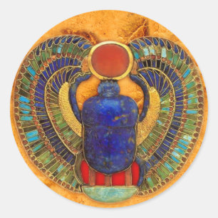 Sticker Rond Scarab sacré de l'Egypte ancienne