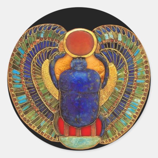 Sticker Rond Scarab sacré de l'Egypte ancienne (Devant)