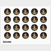 Sticker Rond SCARECROW & CITROUILLE PATCH par SHARON SHARPE (Feuille)