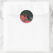 Sticker Rond Scarlet Honeyeater Photo (Sac)