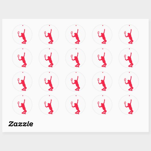 Sticker Rond Scarlet Red Tennis (Feuille)