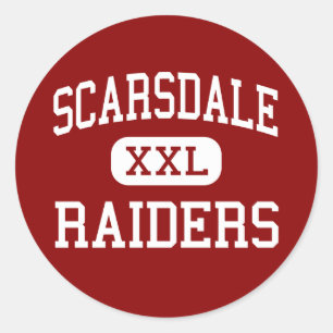 Sticker Rond Scarsdale - Raiders - High - Scarsdale New York