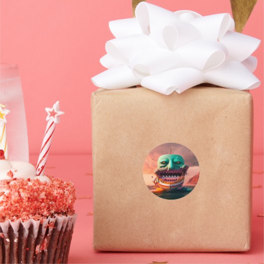 Sticker Rond Scary (Fête)