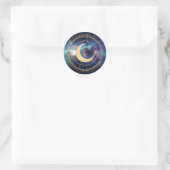 Sticker Rond Sceau à coller céleste Galaxy Moon (Sac)