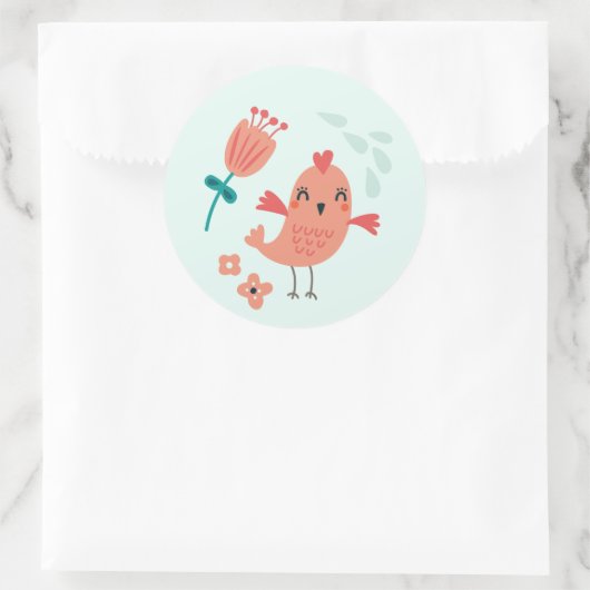 Sticker Rond Sceau à coller pour animaux de bois (Sac)