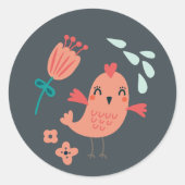 Sticker Rond Sceau à coller pour animaux de bois (Devant)