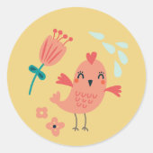 Sticker Rond Sceau à coller pour animaux de bois (Devant)