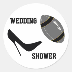 Sticker Rond Sceau à enveloppe à thème Gris et Noir de football