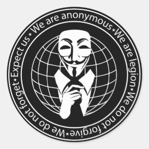 Sticker Rond Sceau anonyme