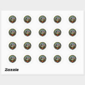 Sticker Rond sceau apache (Feuille)