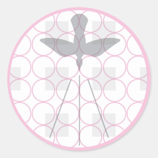 Sticker Rond Sceau baptismal et baptême (Devant)