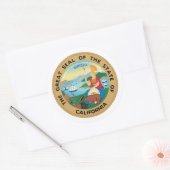 Sticker Rond Sceau californien, Californie (Enveloppe)