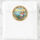 Sticker Rond Sceau californien, Californie (Sac)