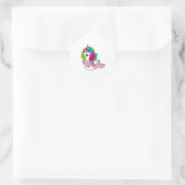 Sticker Rond Sceau comme licorne (Sac)