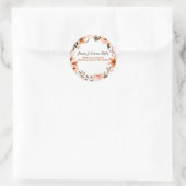 Sticker Rond Sceau d'adresse de l'enveloppe florale Boho (Sac)
