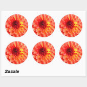 Sticker Rond Sceau 'Dahlia' (Feuille)