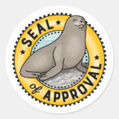 Sticker Rond Sceau d'approbation (Devant)