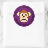 Sticker Rond Sceau d'approbation : Message endossé par Angry Mo (Sac)