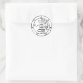 Sticker Rond Sceau d'Asmoday Asmodeus (Sac)