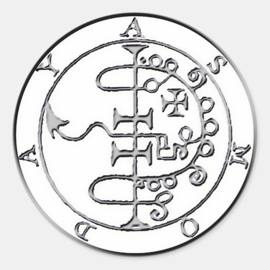 Sticker Rond Sceau d'Asmoday Asmodeus (Devant)
