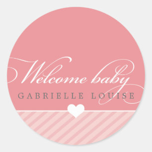 Sticker Rond SCEAU DE BÂTIMENT - BÉBÉ DE BIENVENUE :: charmant