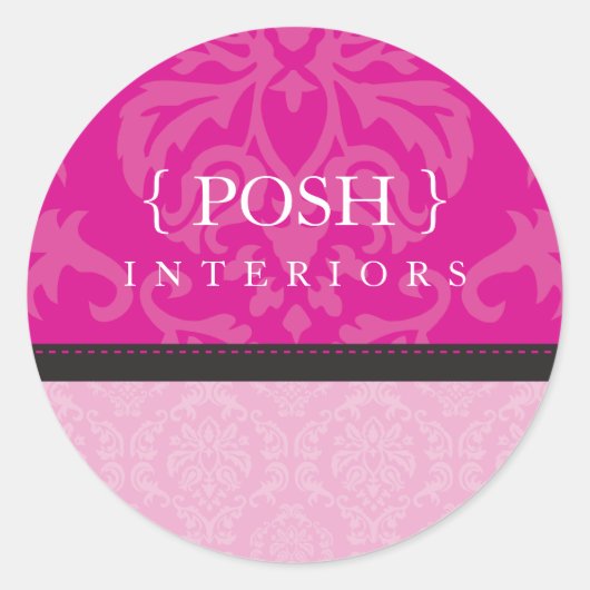 Sticker Rond SCEAU DE BÂTIMENT :: divinement damassé 1B (Devant)