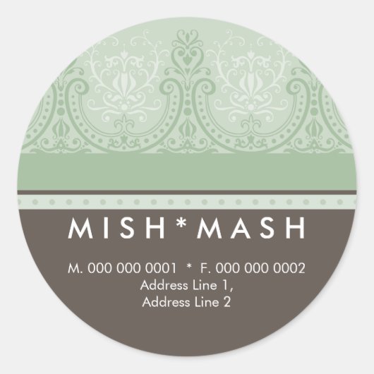 Sticker Rond SCEAU DE BÂTIMENT :: glam 3 (Devant)