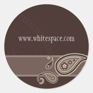 Sticker Rond SCEAU DE BÂTIMENT :: Paisley 2
