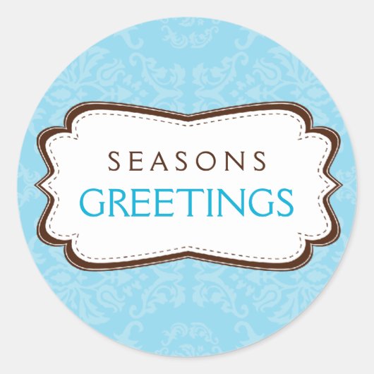 Sticker Rond SCEAU DE BÂTIMENT STYLISH :: divinement damask 4A (Devant)