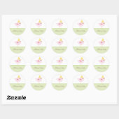 Sticker Rond Sceau de Birdie doux (Feuille)